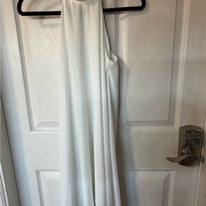 Charlotte Russe White Halter Maxi Dress